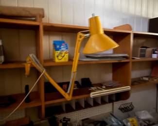 Vintage yellow task lamp clip on