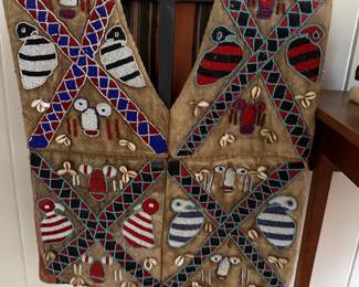 Yoruba African beaded vest ewu tunic