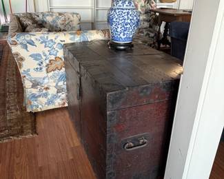 Antique Korean bandaji blanket chest