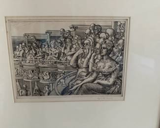 Reginald March antique print "Grand Tier at the Met"