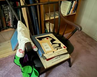 Antique chair and books