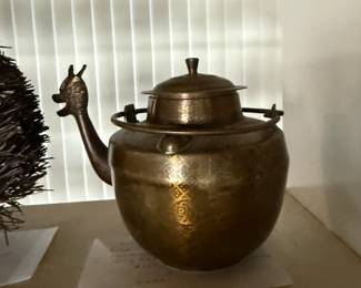 Chinese bronze teapot