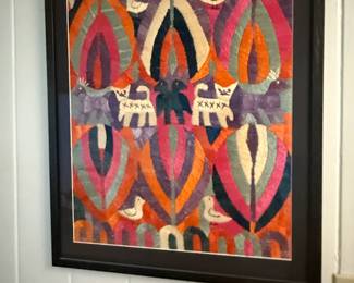 Guatemalan embroidery framed