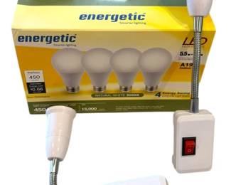 NEW Energetic Light Bulbs Socket Adapters 