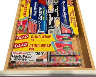 21 x 13 Drawer Full of Food Wrapping Rolls 