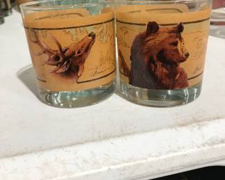 set of 4 Avon wildlife glasses