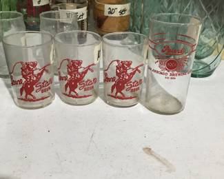 Lone Star, Pearl and other collectible/MCM glasses
