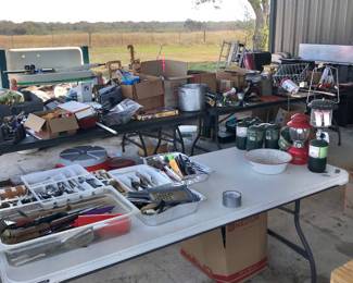 Lots of Misc items - utensils, lanterns, yard stuff