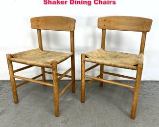 Lot 542 Pair Danish Modern Borge Mogensen Shaker Dining Chairs