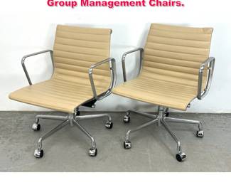 Lot 252 Pair Herman Miller Eames Aluminum Group Management Chairs.