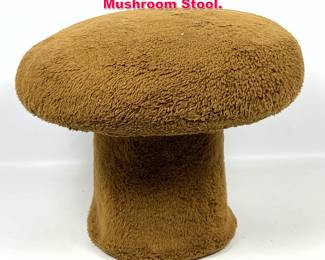 Lot 132 Vintage Mid Century Modern Shag Mushroom Stool.