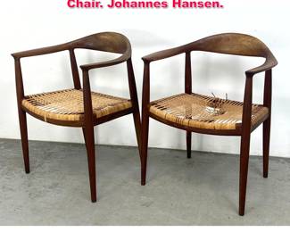 Lot 270 Pair Hans Wegner Arm Chairs. The Chair. Johannes Hansen.