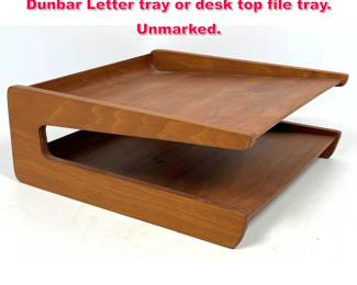 Lot 82 Rare Documented Edward Wormley Dunbar Letter tray or desk top file tray. Unmarked.