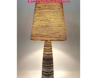 Lot 155 Gunnar and Lotte Bostlund Table Lamp Tribal Pattern