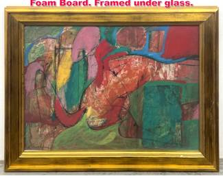Lot 447 Willem De Kooning Print Laid on Foam Board. Framed under glass.