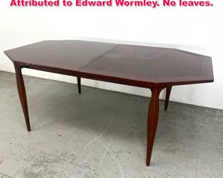 Lot 172 Rare Dunbar Clip Dining Table. Attributed to Edward Wormley. No leaves.