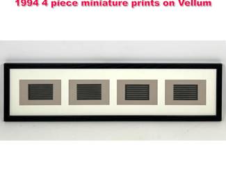 Lot 344 DONALD JUDD The Last Editions 1994 4 piece miniature prints on Vellum