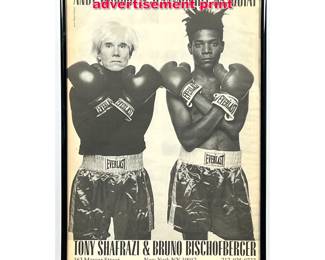 Lot 246 1985 Warhol Basquiat advertisement print