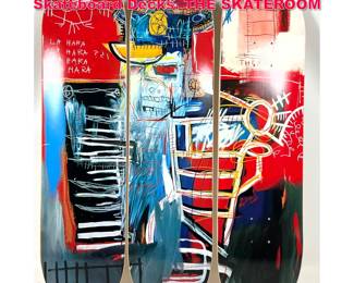 Lot 378 3pc Set After JeanMichel Basquiat Skateboard Decks. THE SKATEROOM