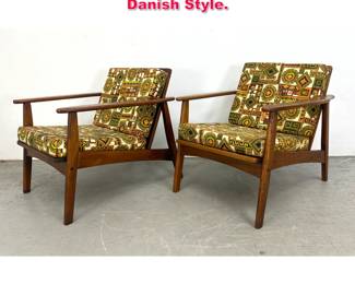 Lot 551 Pair American Modern Lunge Chairs. Danish Style.