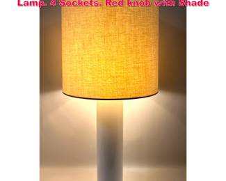 Lot 244 Extra Large George Kovacs Table Lamp. 4 Sockets. Red knob with Shade