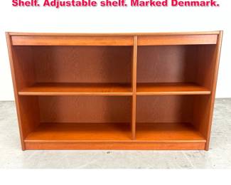 Lot 610 Danish Modern Teak Open Bookcase Shelf. Adjustable shelf. Marked Denmark.