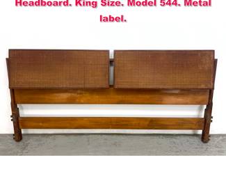 Lot 526 JOHN WIDDICOMB Woven Caned Headboard. King Size. Model 544. Metal label.