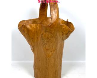 Lot 170 Artisan Studio Natural Wood Basket Sculpture.