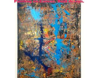 Lot 563 Dennis Sakelson Abstract Modern Painting on Canvas. Bold design.