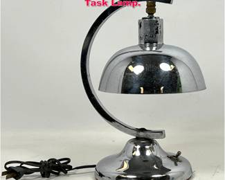Lot 196 Small Chrome Machine Age Desk Task Lamp.