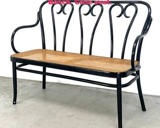 Lot 485 Thonet Bentwood Loveseat Sofa Bench. Cane seat.