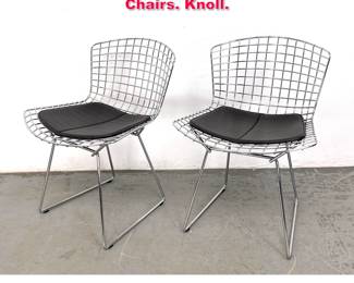 Lot 124 Pair Harry Bertoia Wire Side Chairs. Knoll.