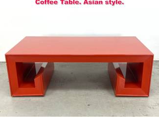 Lot 94 James Mont Style High Lacquer Coffee Table. Asian style.