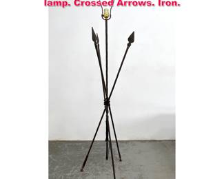 Lot 245 French Neoclassical style floor lamp. Crossed Arrows. Iron.