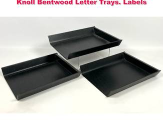 Lot 84 3pcs Vintage Mid Century Florence Knoll Bentwood Letter Trays. Labels