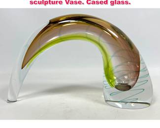 Lot 56 Waterford evolution Art Glass sculpture Vase. Cased glass.