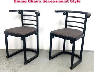 Lot 554 Pair Josef Hoffmann Fledermaus Dining Chairs Secessionist Style