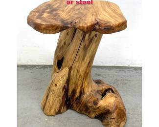 Lot 135 Cedar Root tree stump side table or stool