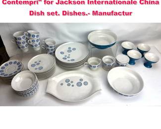 Lot 206 49pc PAUL McCOBB Pinwheel Contempri for Jackson Internationale China Dish set. Dishes. Manufactur