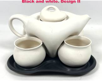 Lot 52 Peter Saenger Star Trek Tea Set. Black and white. Design II