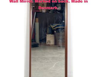 Lot 148 Jansen Spejle Danish Modern Teak Wall Mirror. Marked on back. Made in Denmark.