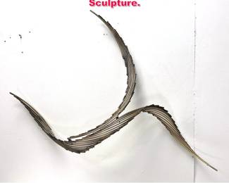 Lot 527 C Jere style Modernist Abstract Wall Sculpture.