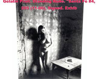 Lot 219 KIM WESTON Female Nude Silver Gelatin Print. Standing Nude. Santa Fe 4, 205 1106. Signed. Exhib