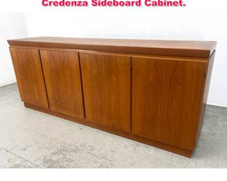 Lot 209 Danish Modern Teak 4 Door Credenza Sideboard Cabinet.