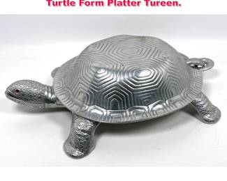 Lot 289 Large 1979 Arthur Court Aluminum Turtle Form Platter Tureen.
