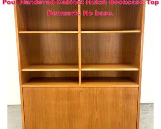 Lot 352 Mid Century Danish Modern Teak Poul Hundevad Cabinet Hutch Bookcase Top Denmark. No base.