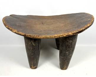 Lot 592 Vintage Carved Wood Senufo Stool.
