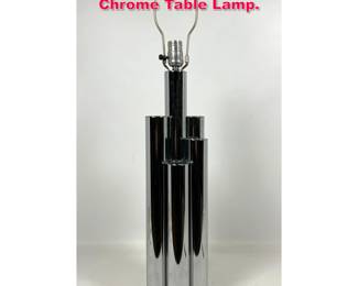 Lot 327 Sonneman Style Stacked Tubular Chrome Table Lamp.