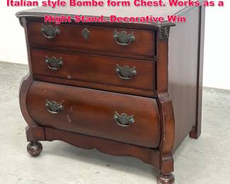 Lot 589 POLO by RALPH LAUREN Mahogany Italian style Bombe form Chest. Works as a Night Stand. Decorative Win