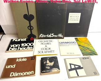 Lot 330 10pcs Art Books. David Smith, Walker Evans, Kline, Yoko Ono, Sol LeWitt,